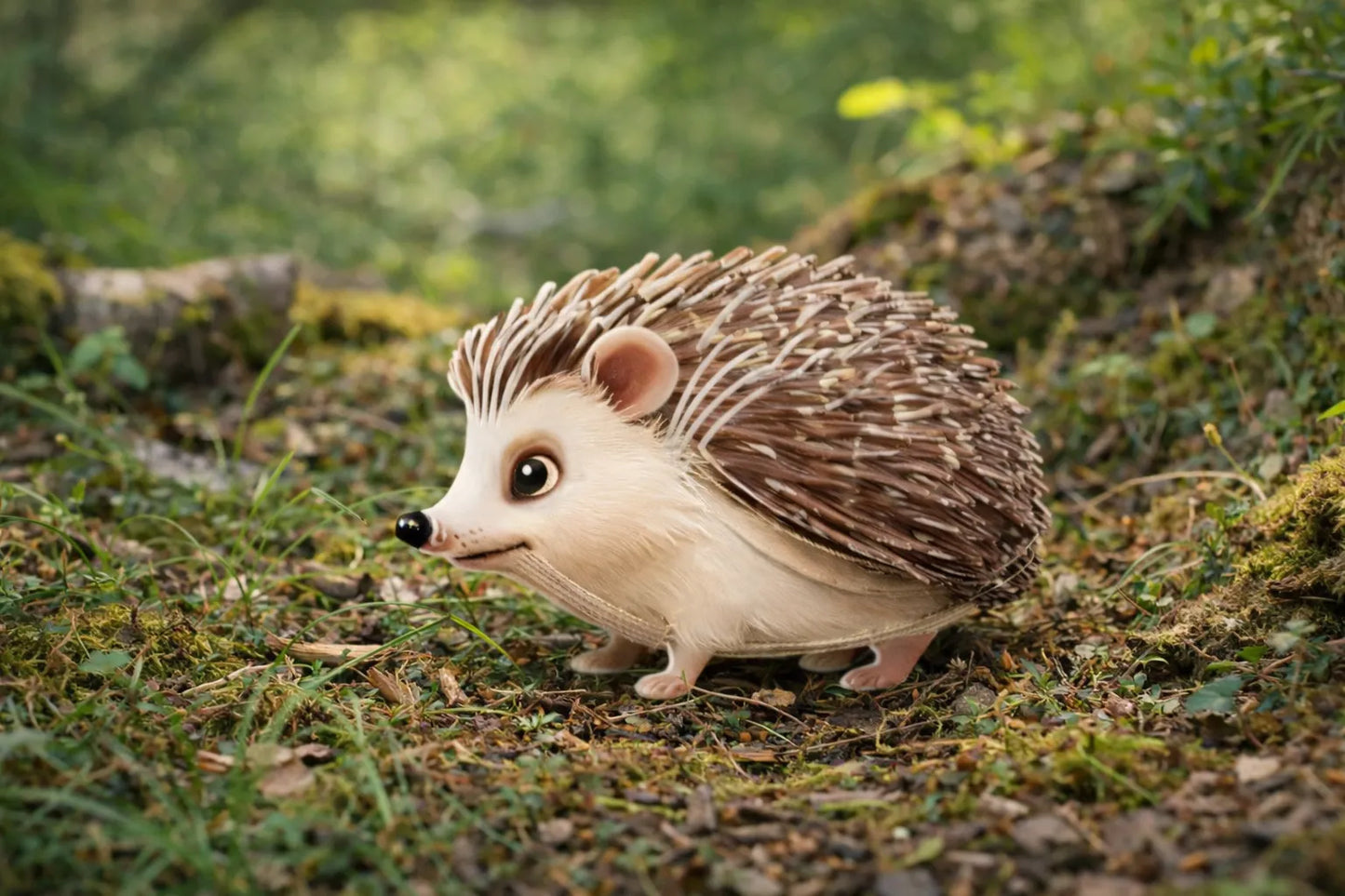 Maquette en bois - Hérisson coloré
