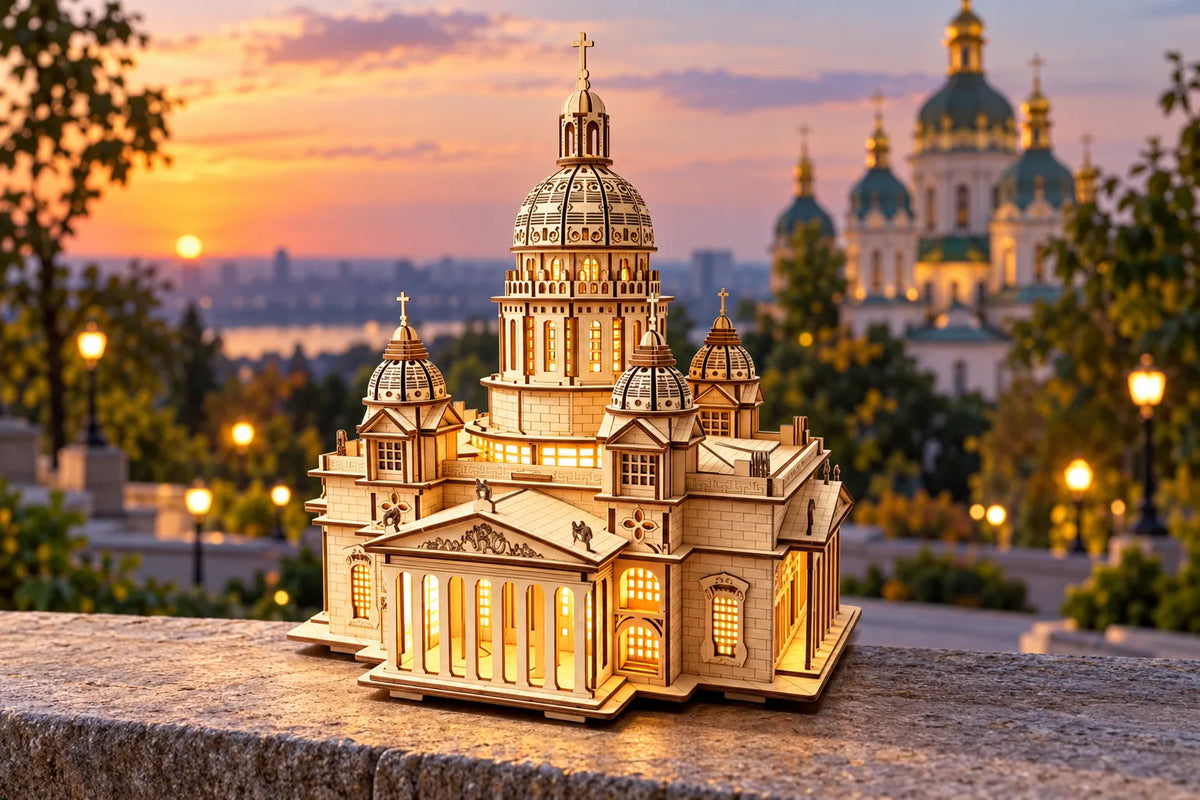 Maquette en bois - La cathédrale Saint-Isaac en Russie