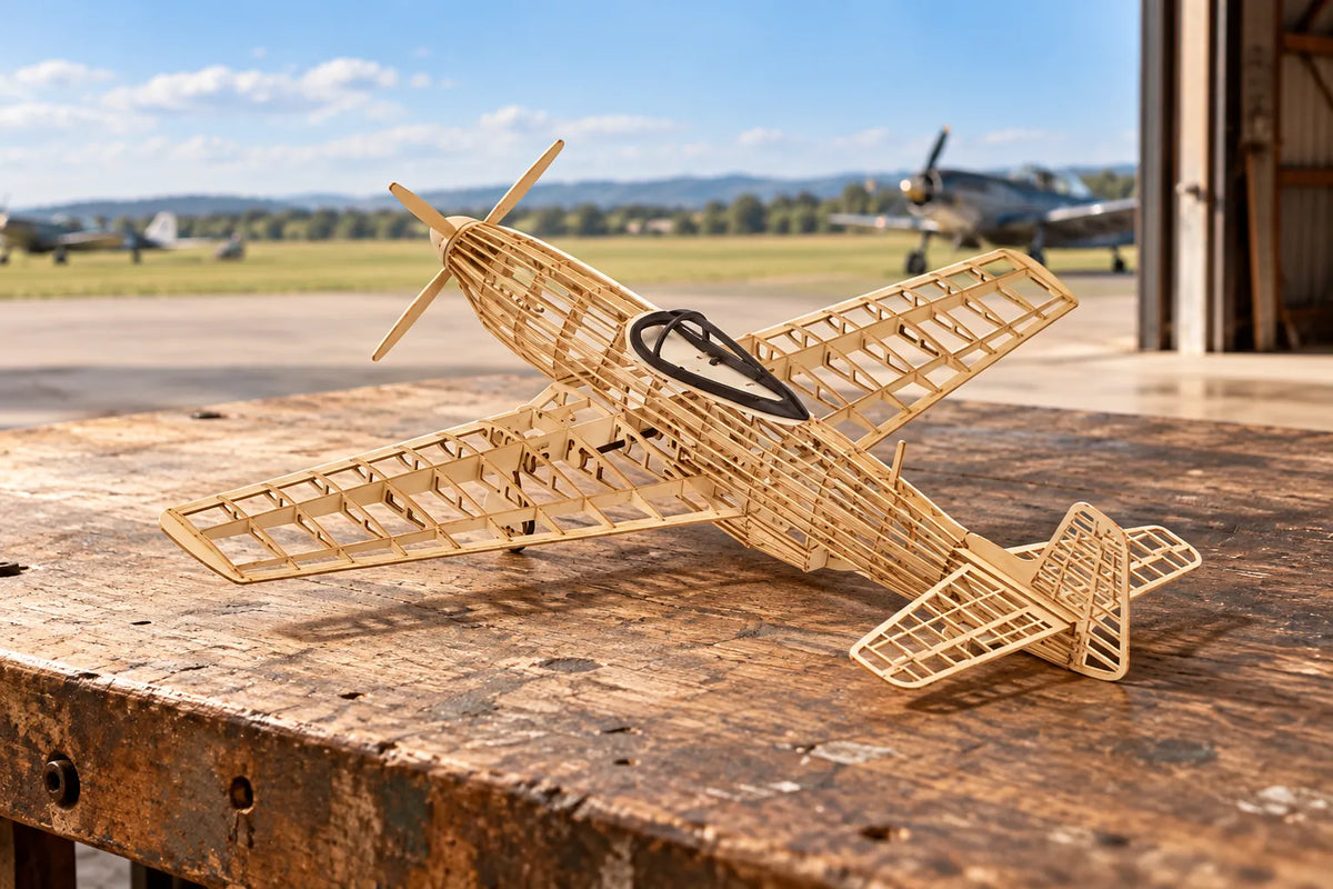 Maquette en bois - Le bel avion vintage