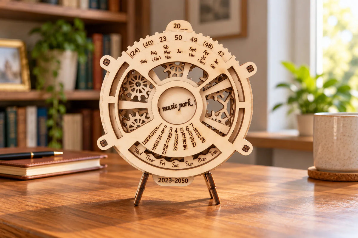 Maquette en bois - Le calendrier perpétuel rotatif