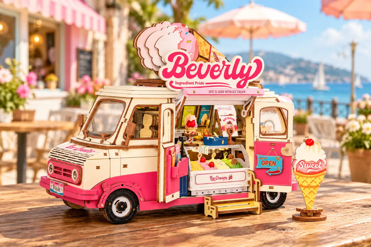 Maquette en bois - Le food truck de glaces