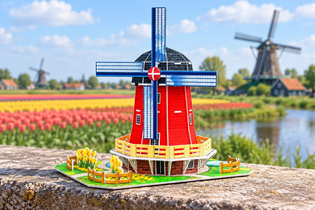 Maquette en bois - Le moulin hollandais