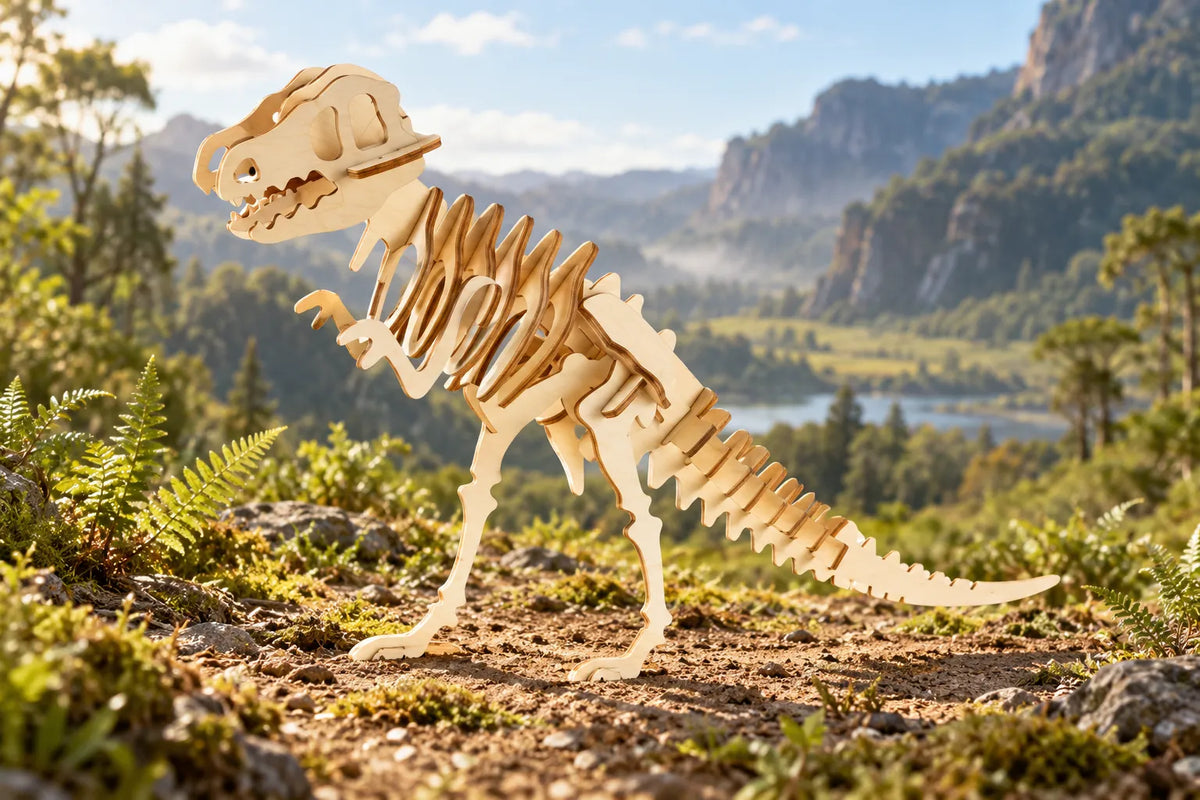 Maquette en bois - Le squelette de tyrannosaure