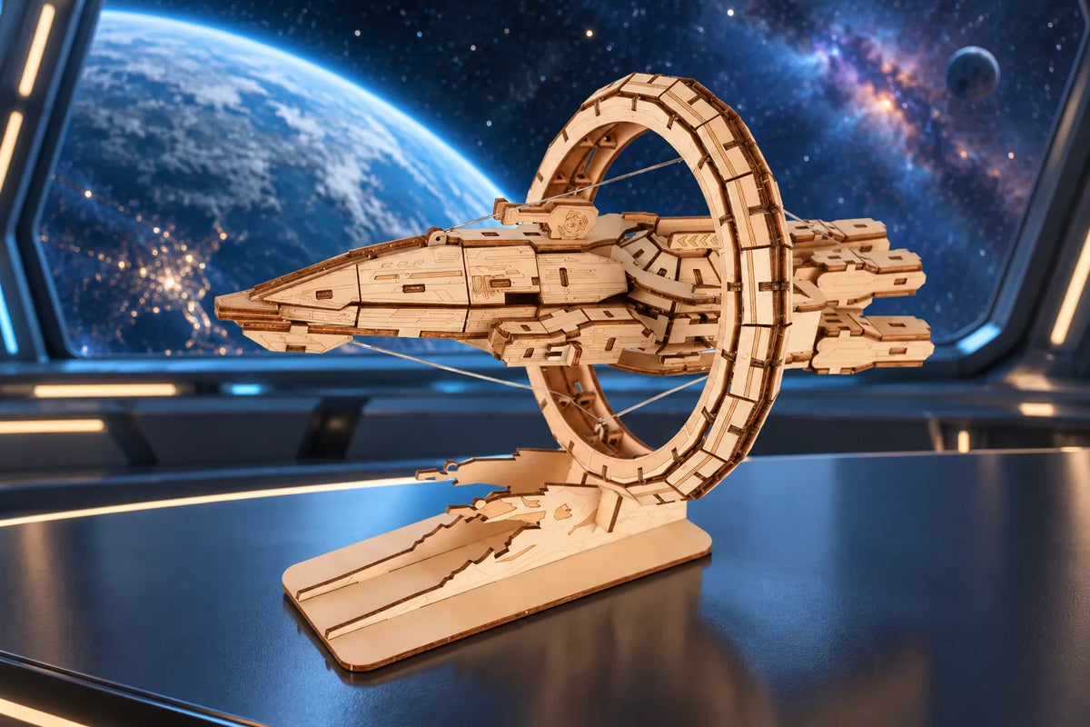 Maquette en bois - Le vaisseau spacial