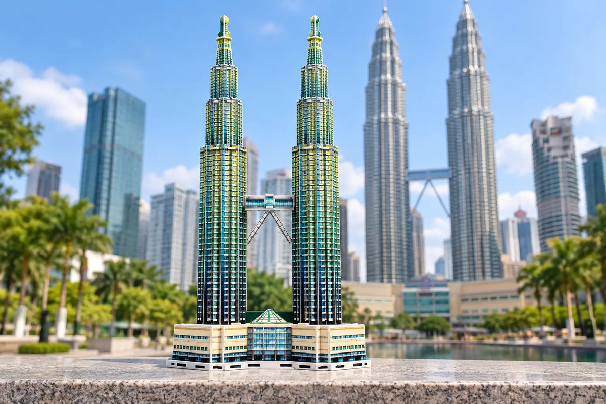 Maquette en bois - Les tours Petronas