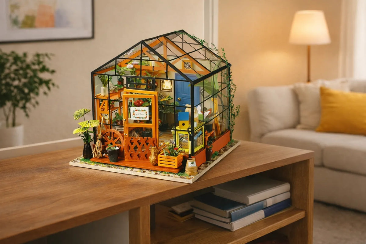 Maquette en bois - Maison à thème, serre de jardin