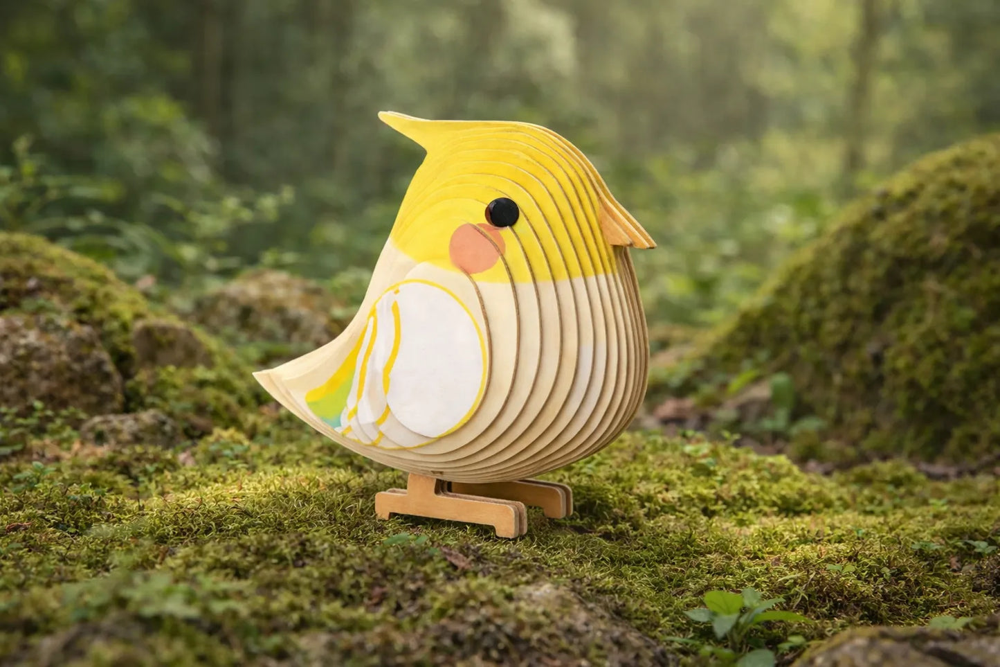 Maquette en bois - Oiseau jaune