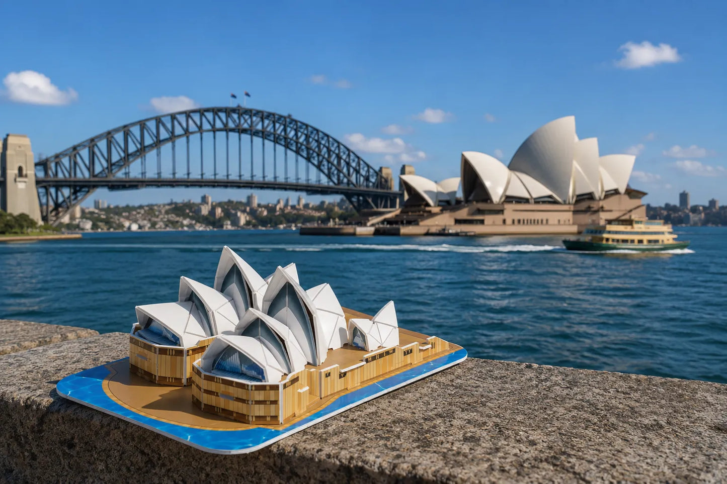 Maquette en bois - Opéra de Sydney coloré