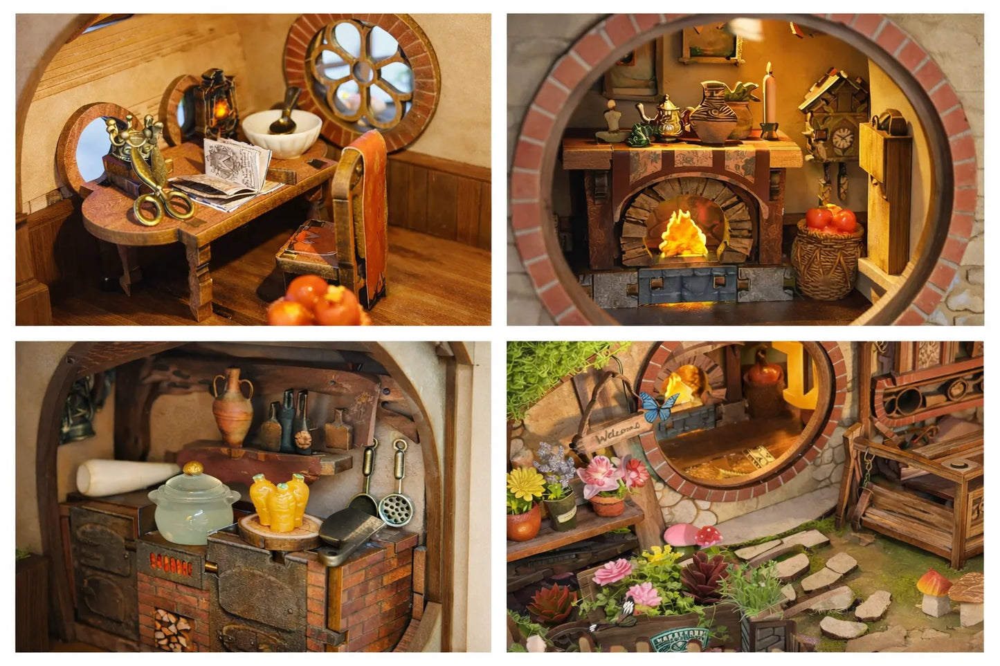 Maquette en bois - Maison à thème, la maison du hobbit