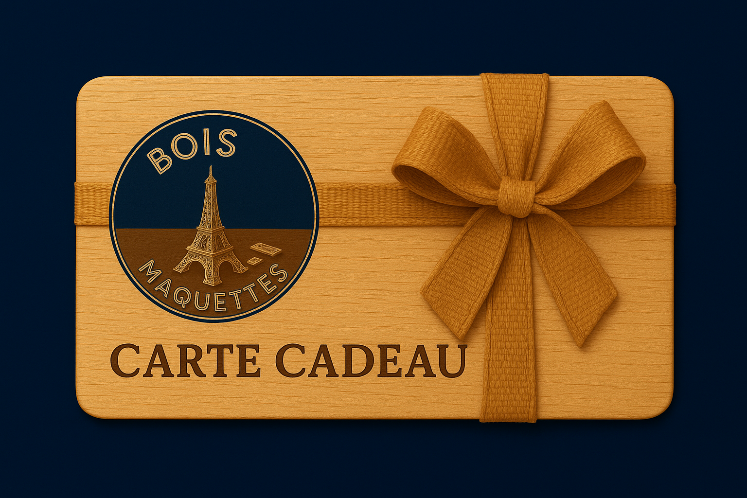 Carte cadeau boutique Bois & Maquettes
