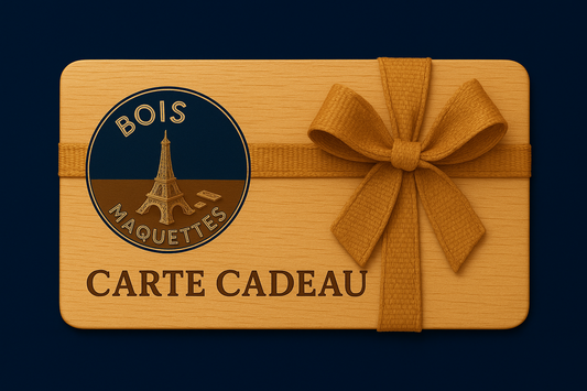 Carte cadeau boutique Bois & Maquettes