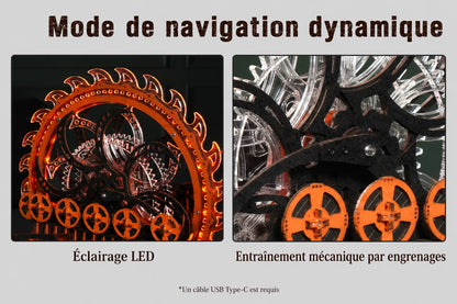 Maquette en bois - Drakkar mécanique