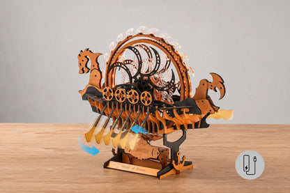 Maquette en bois - Drakkar mécanique