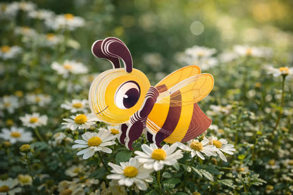 Maquette en bois - Abeille colorée