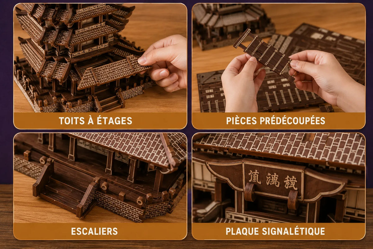 Maquette en bois - Ancienne pagode