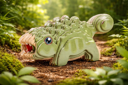 Maquette en bois - Ankylosaurus coloré