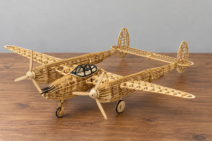 Maquette en bois - Avion bimoteur