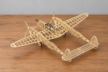 Maquette en bois - Avion bimoteur