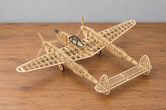 Maquette en bois - Avion bimoteur