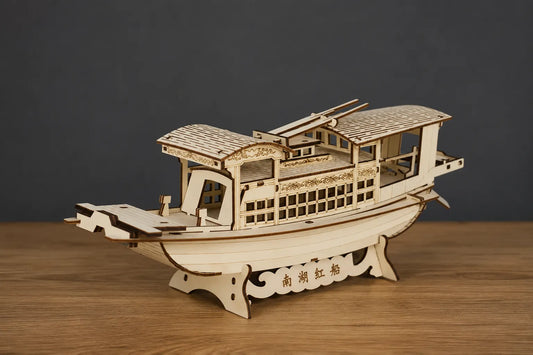 Maquette en bois - Bateau de pêche chinois