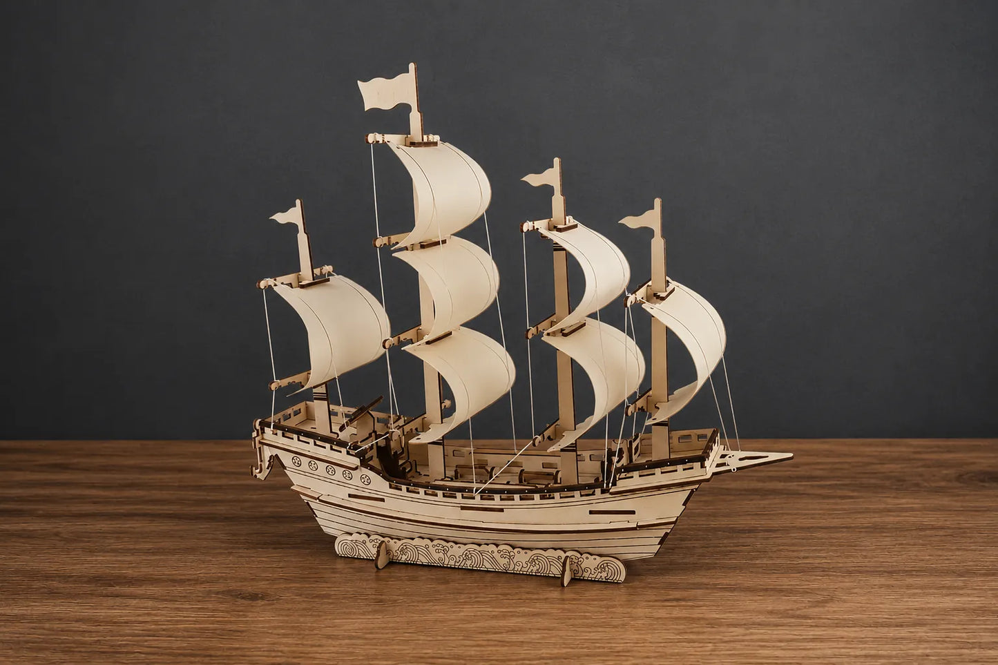 Maquette en bois - Bateau marchand