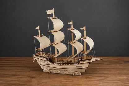 Maquette en bois - Bateau marchand