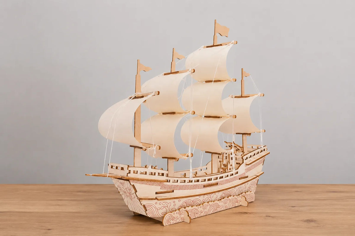 Maquette en bois - Bateau marchand
