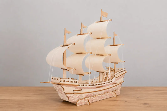 Maquette en bois - Bateau marchand