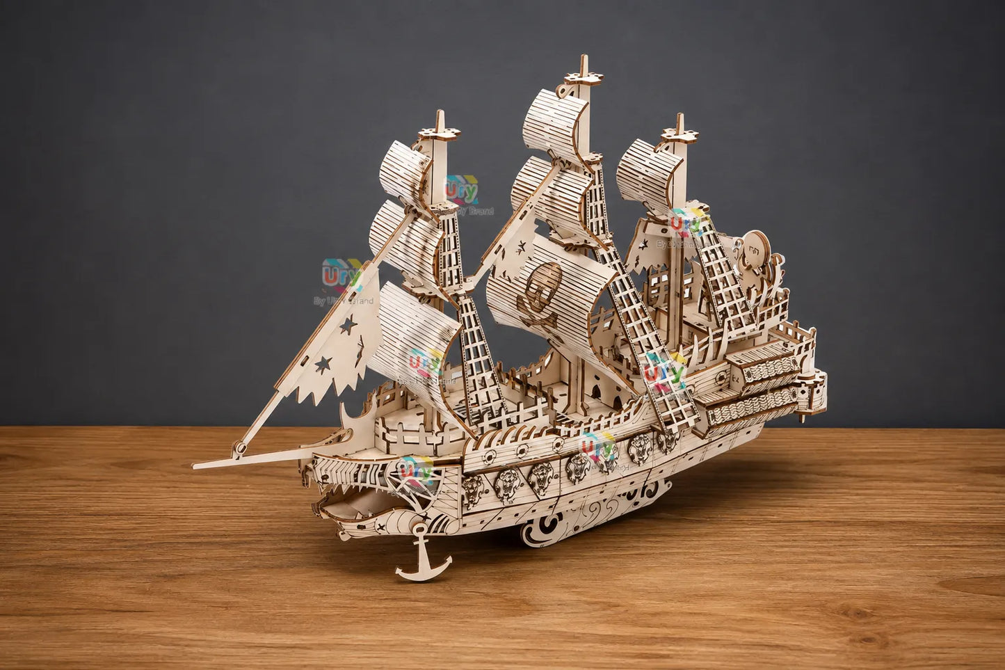 Maquette en bois - Bateau pirate fantôme