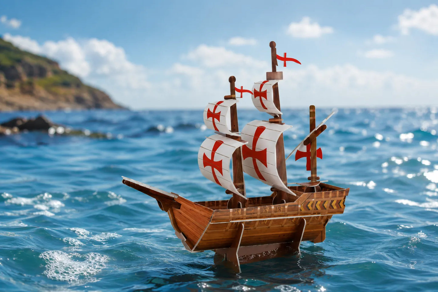 Maquette en bois - Bateau Santa Maria