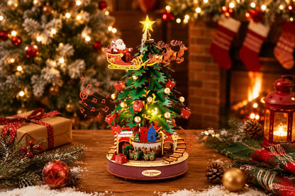 Maquette en bois - Boite à musique sapin du Noël