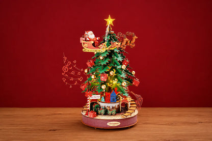 Maquette en bois - Boite à musique sapin du Noël