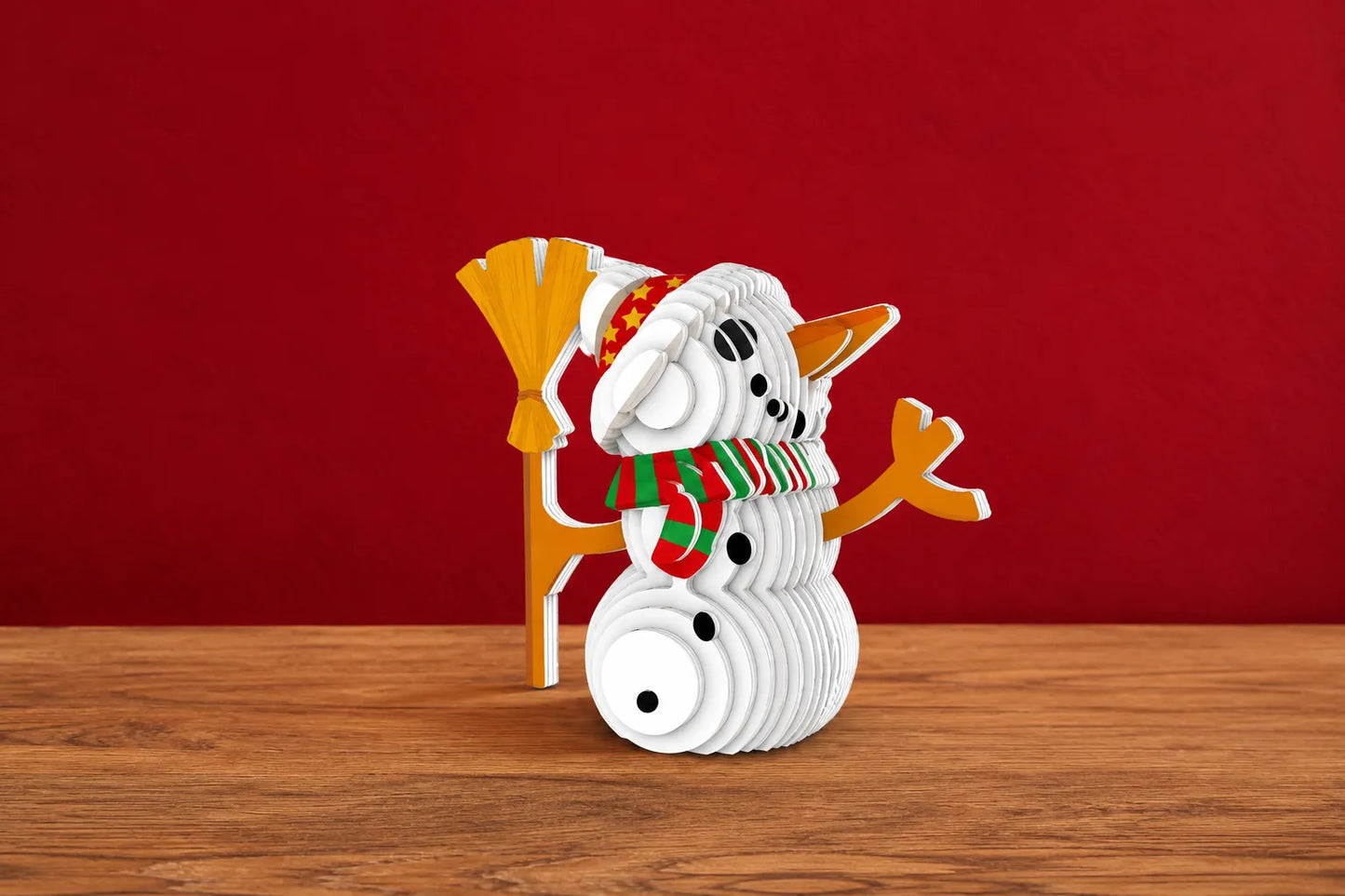 Maquette en bois - Bonhomme de neige