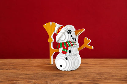 Maquette en bois - Bonhomme de neige