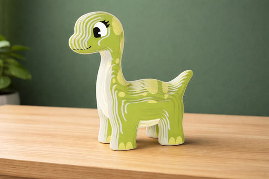 Maquette en bois - Brontosaurus coloré