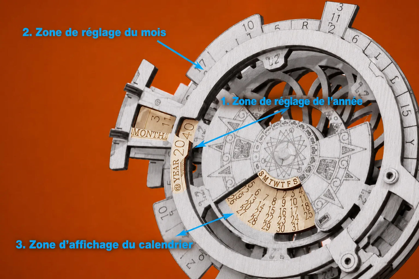 Maquette en bois - Calendrier perpétuel