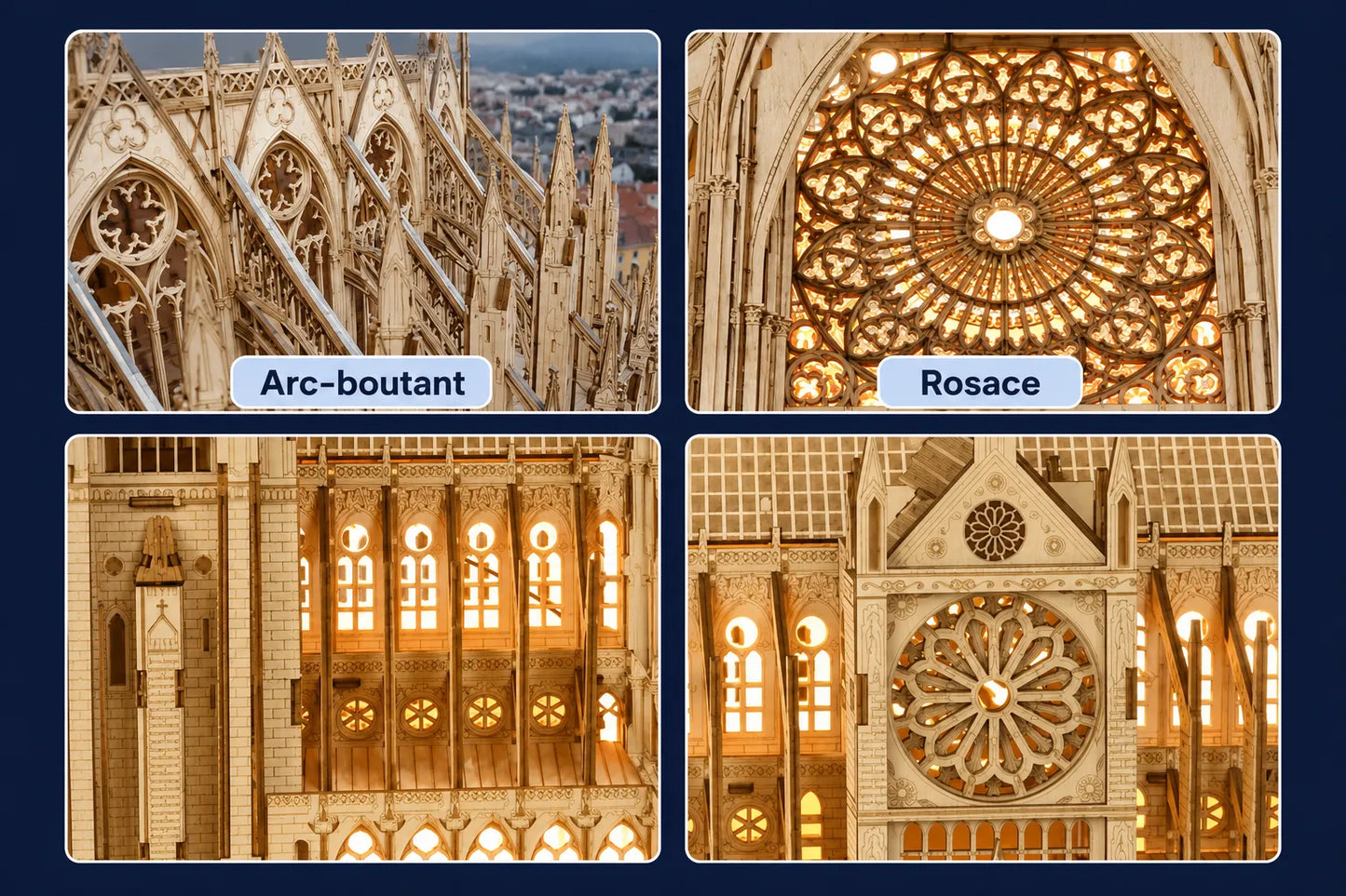 Maquette en bois - Cathédrale Notre-Dame de Paris