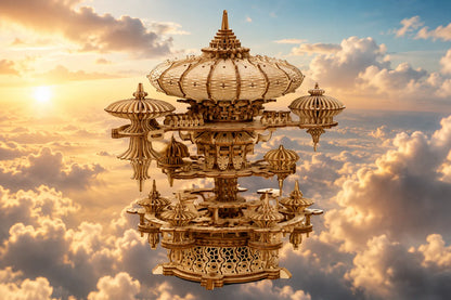 Maquette en bois - Château dans le ciel