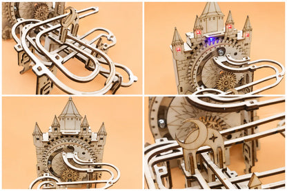 Maquette en bois - Circuit de bille château de princesse
