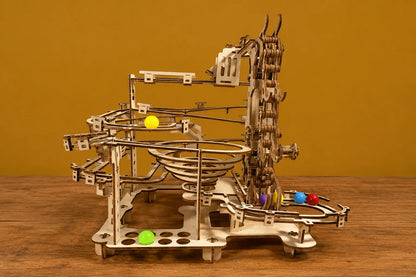 Maquette en bois - Circuit de billes la terrible spirale