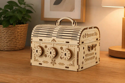Maquette en bois - Coffre secret