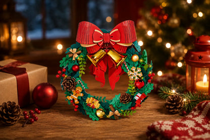 Maquette en bois - Couronne de Noël