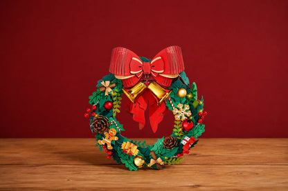 Maquette en bois - Couronne de Noël