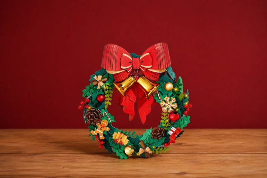 Maquette en bois - Couronne de Noël