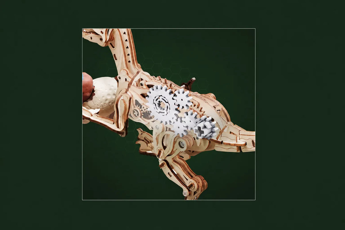 Maquette en bois - Dinosaure, Le vélociraptor