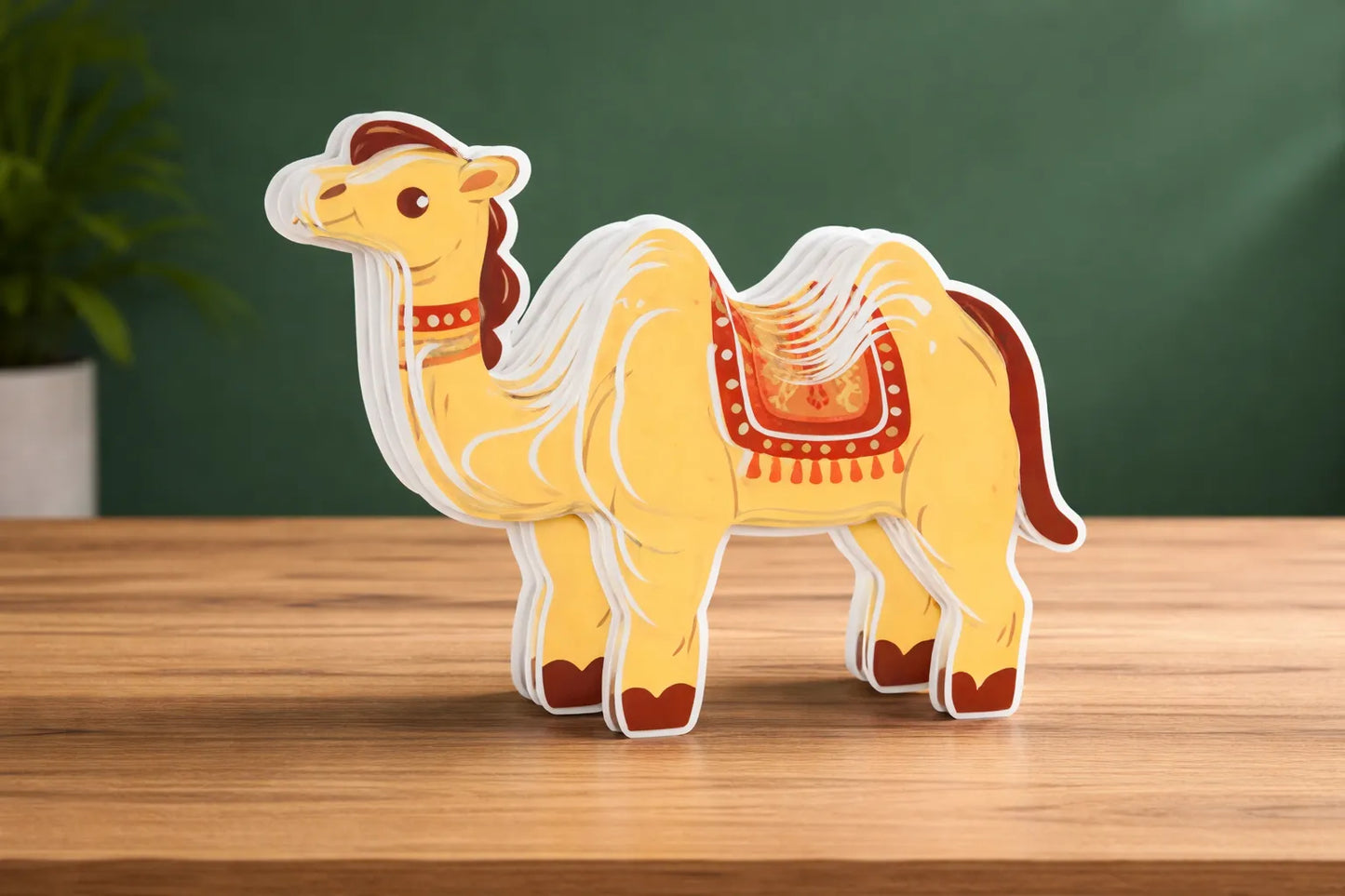 Maquette en bois - Dromadaire coloré