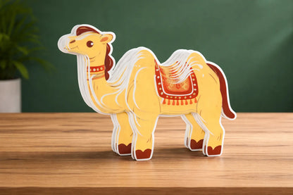 Maquette en bois - Dromadaire coloré