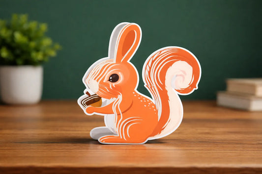 Maquette en bois - Écureuil coloré