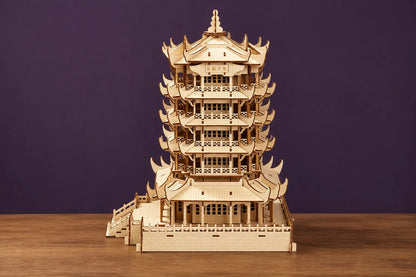 Maquette en bois - Grande pagode à 5 étages