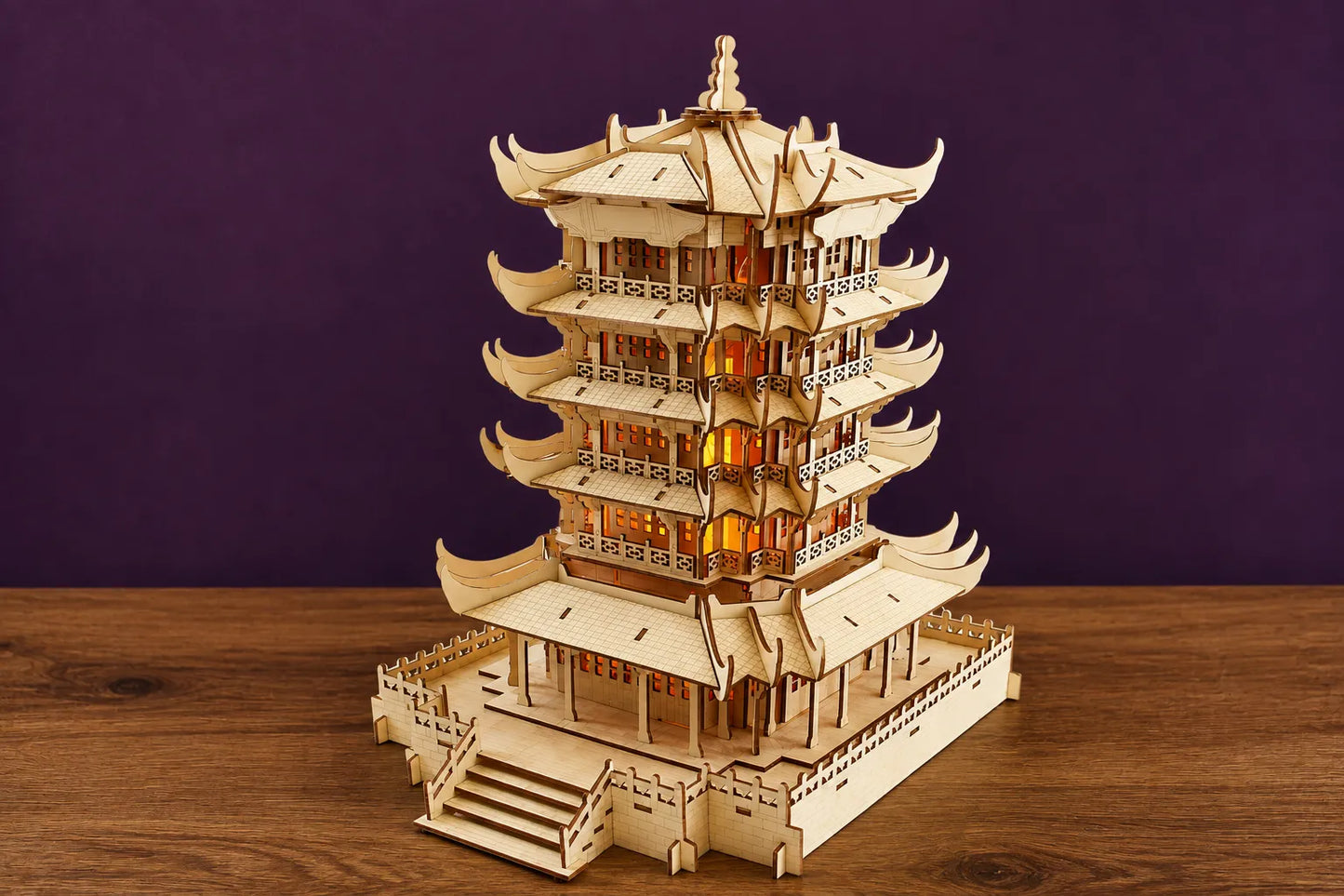 Maquette en bois - Grande pagode à 5 étages